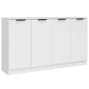 vidaXL Aparadores 2 uds madera contrachapada blanco 60x30x70 cm