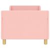 vidaXL Cama para ni&ntilde;os con cabecero Rosa 80 x 160 cm Tela de Oveja