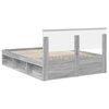 vidaXL Estructura de cama con cabecera Gris Sonoma 140 x 200 cm