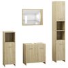 vidaXL Juego muebles de ba&ntilde;o 4 piezas madera ingenier&iacute;a roble Sonoma