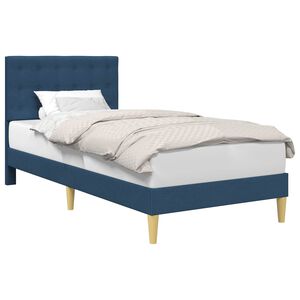 vidaXL Estructura de cama con cabecera Azul 100 x 200 cm Tela