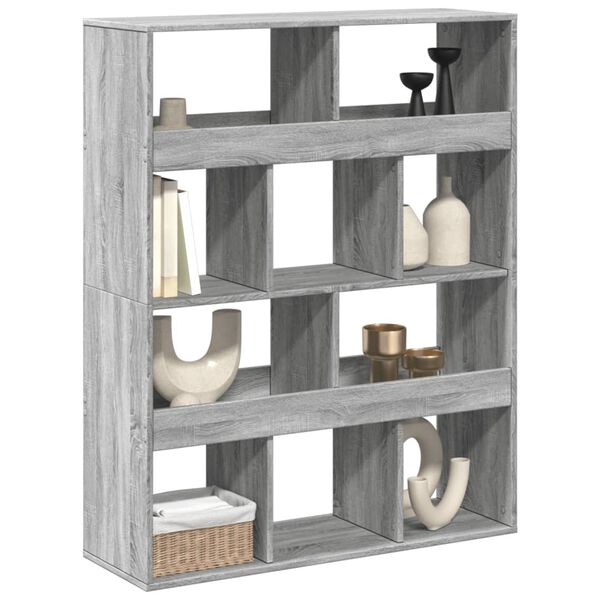 vidaXL Separador de ambientes madera gris Sonoma 100x33x125,5 cm
