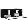 vidaXL Mueble de TV Montado en la Pared Negro 78,5 x 31 x 29,5 cm