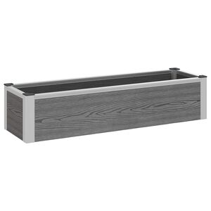 vidaXL Arriate elevado Gris 100 x 30 x 22 cm WPC y Aluminio