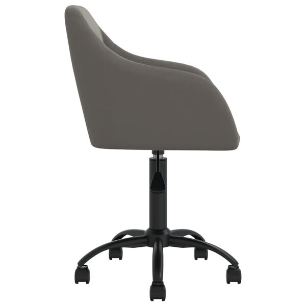 vidaXL Sillas de comedor giratorias 4 unidades terciopelo gris oscuro