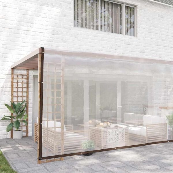 vidaXL Lona transparente con ojales polietileno 6x6 m