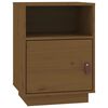 vidaXL Mesita de noche madera maciza de pino marr&oacute;n miel 40x34x55 cm