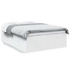 vidaXL Estructura de cama madera de ingenier&iacute;a blanca 135x190 cm