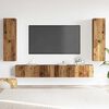 vidaXL Muebles de TV de pared 4 uds madera vieja madera de ingenier&iacute;a
