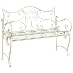 vidaXL Banco de jard&iacute;n 2-N&uacute;mero de plazas 114 x 56,5 x 90 cm Acero