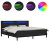 vidaXL Estructura de cama con colch&oacute;n 180 x 200 cm Negro