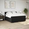 vidaXL Cama box spring con colch&oacute;n tela negro 180x200 cm