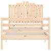 vidaXL Estructura de cama con cabecero madera maciza 100x200 cm