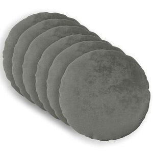 vidaXL Funda de almohada 6 uds. HEERLEN Gris oscuro Di&aacute;m. 30 cm