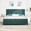 vidaXL Cama tipo Box Spring Verde oscuro 200 x 200 cm Terciopelo