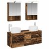 vidaXL Juego de muebles de ba&ntilde;o 5 pcs Madera envejecida