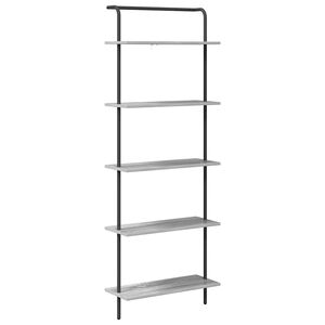 vidaXL Estante de libros 5 niveles 60 x 24 x 168 cm Gris Sonoma