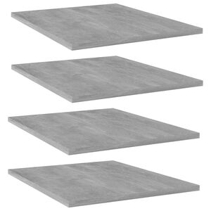 vidaXL Estante estanter&iacute;a 4uds contrachapada gris hormig&oacute;n 40x30x1,5cm