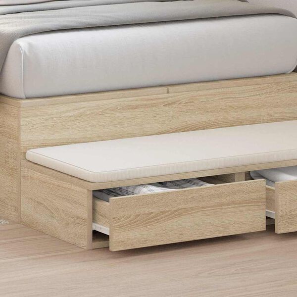 vidaXL Cajones de cama con caj&oacute;n Roble Sonoma 75 x 36,5 x 16,5 cm