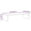 vidaXL Soporte para pantalla madera blanco brillante 60x23,5x12 cm
