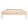vidaXL Estructura de cama con LED madera maciza 90x190 cm