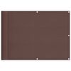 vidaXL Pantalla de balc&oacute;n 100% poli&eacute;ster Oxford marr&oacute;n 75x800 cm