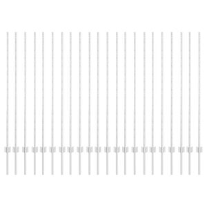 vidaXL Poste de cerca empotrado 22 uds. Plateado 180 cm