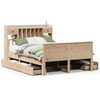 vidaXL Cama con estanter&iacute;a sin colch&oacute;n madera maciza de pino 160x200cm