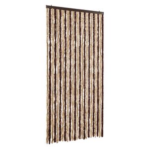 vidaXL Cortina antimoscas chenilla beige y marr&oacute;n claro 100x230 cm