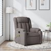 vidaXL Sill&oacute;n de masaje reclinable de tela gris taup&eacute;