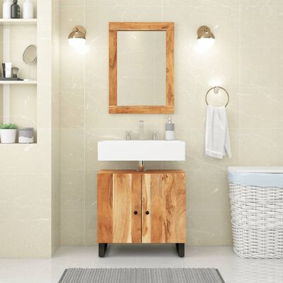 vidaXL Conjunto de muebles de baño 2 piezas madera maciza de acacia