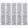 vidaXL Biombo de 5 paneles de madera maciza gris 175x165 cm