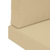 vidaXL Coj&iacute;n para sof&aacute; de exterior 3 pcs Beige Poli&eacute;ster