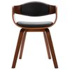 vidaXL Sillas de comedor 6 unidades madera curvada y cuero sint&eacute;tico