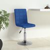 vidaXL Silla de comedor giratoria tela azul