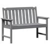 vidaXL Banco de jard&iacute;n Gris Claro 120 x 59 x 88 cm HDPE