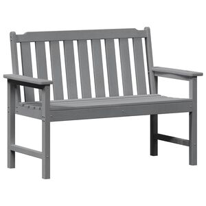 vidaXL Banco de jard&iacute;n Gris Claro 120 x 59 x 88 cm HDPE