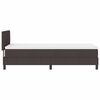 vidaXL Cama tipo Box Spring con colch&oacute;n Marr&oacute;n Oscuro 80 x 200 cm tela