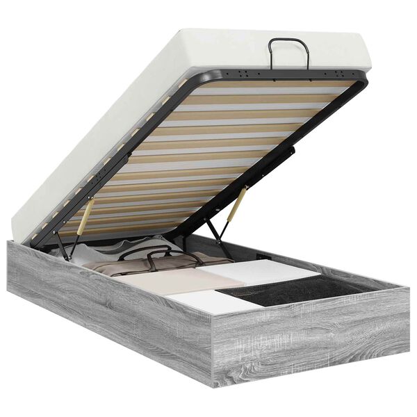 vidaXL Estructura de Cama Ottoman Gris Sonoma 193 x 120 x 25 cm