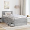 vidaXL Sof&aacute; cama Sonoma Gris y Negro 90 x 200 cm Madera de ingenier&iacute;a