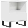 vidaXL Mesita de noche madera contrachapada blanco brillo 40x35x50 cm