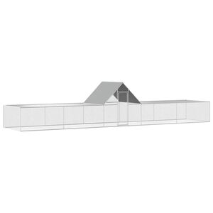 vidaXL Gallinero acero galvanizado 10x2x2 m