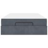 vidaXL Estructura de cama con colch&oacute;n 2 pcs Gris Tenue Terciopelo