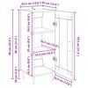 vidaXL Vitrina Roble artisan 34 x 34.5 x 90 cm Madera contrachapada