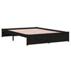 vidaXL Estructura de cama sin colch&oacute;n madera maciza negro 140x190 cm