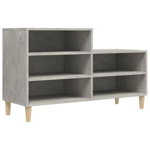 vidaXL Zapatero madera contrachapada gris hormig&oacute;n 102x36x60 cm