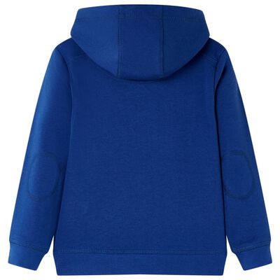 Sudadera infantil con capucha azul marino 92