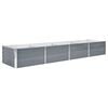 vidaXL Arriate de jard&iacute;n de acero galvanizado gris 320x80x45 cm