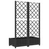 vidaXL Jardinera de jard&iacute;n con enrejado, color negro, 80 x 40 x 121,5 cm, PP