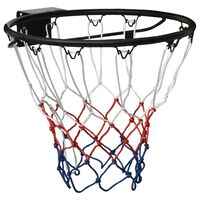 vidaXL Aro de baloncesto acero negro 45 cm
